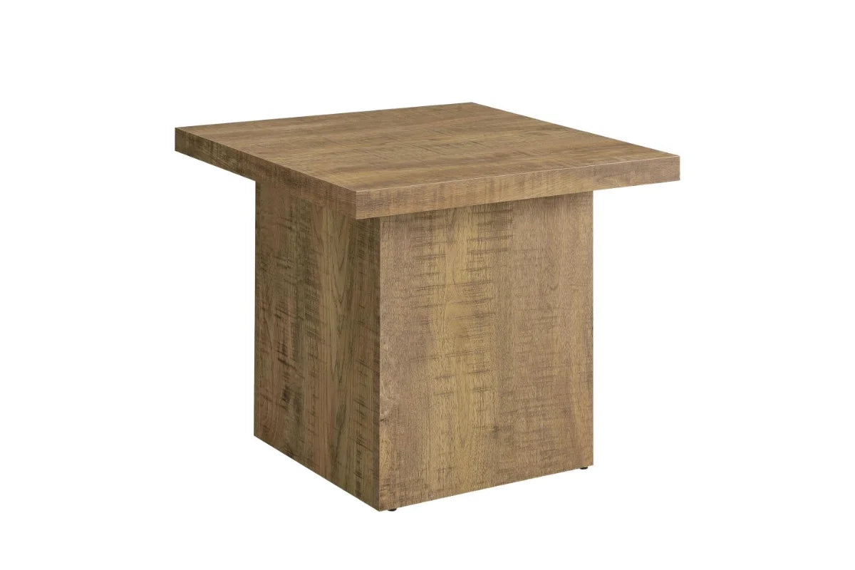 DEVAR SQUARE ENGINEERED WOOD END TABLE MANGO BROWN