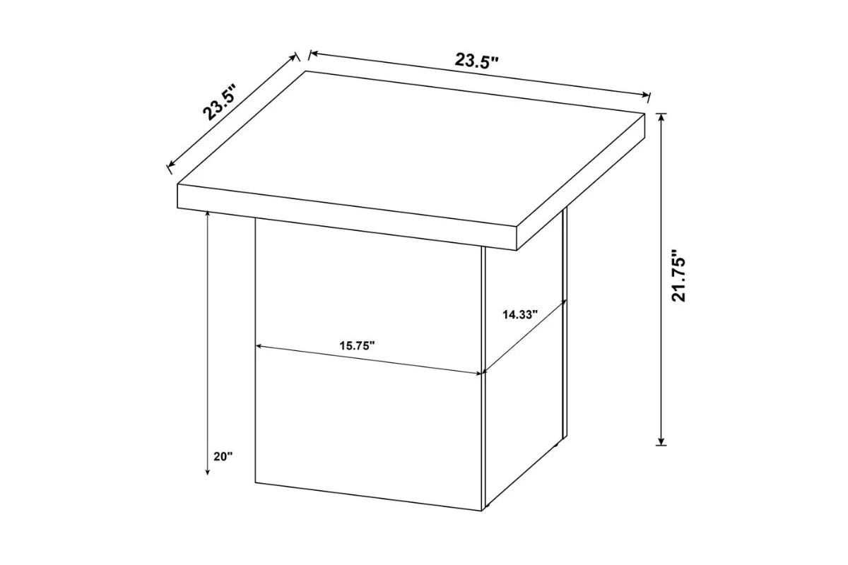 DEVAR SQUARE ENGINEERED WOOD END TABLE MANGO BROWN