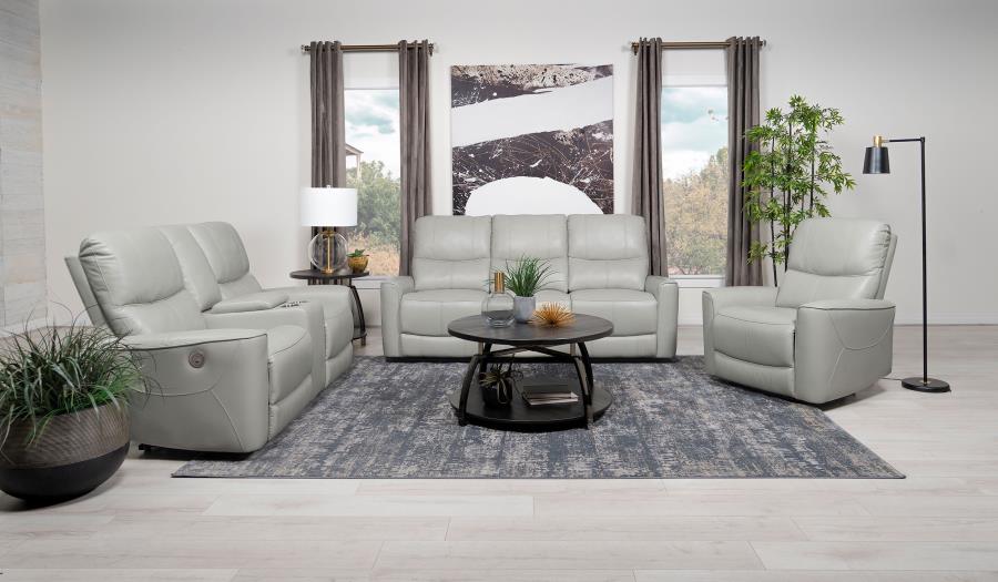 Greenfield 3-Piece Power Reclining Sofa Set Dove Grey