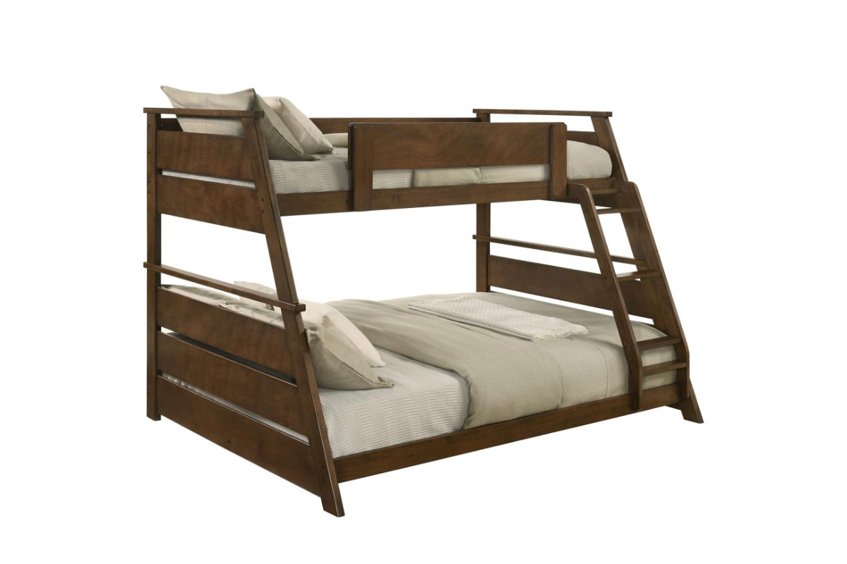 HOLDEN WOOD VENEER TWIN OVER FULL BUNK BED WALNUT
