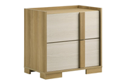HYLAND 2-DRAWER NIGHTSTAND BEDSIDE TABLE NATURAL