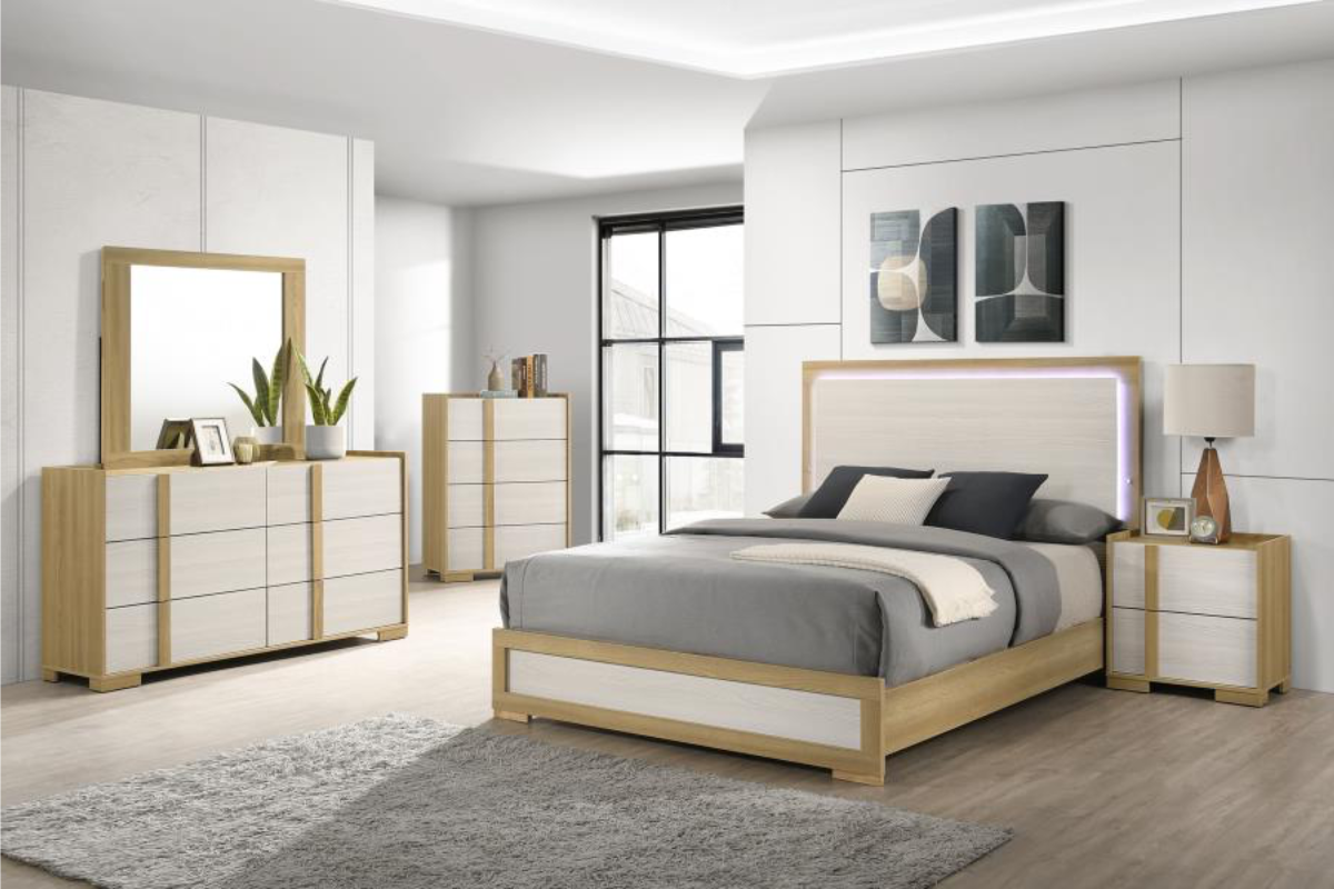 HYLAND  BEDROOM SET NATURAL