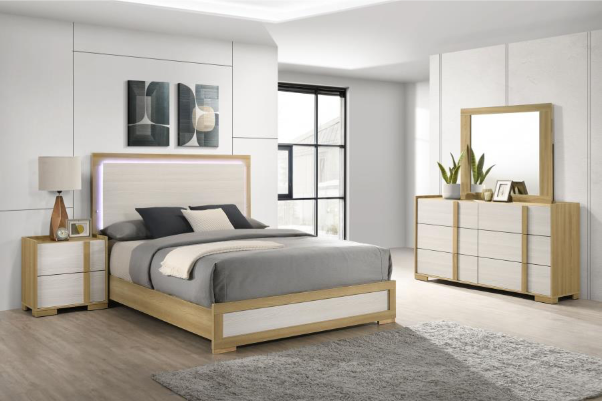 HYLAND  BEDROOM SET NATURAL