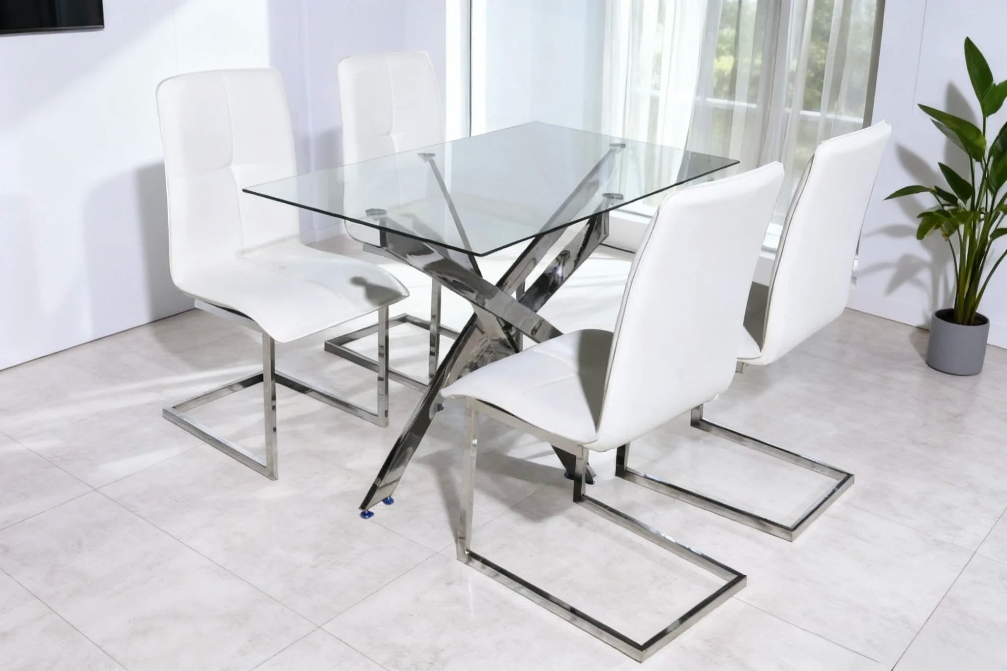 VICTORIA 5-PIECE RECTANGULAR DINING TABLE SET