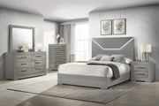 IVES  BEDROOM SET GREY HIGH GLOSS