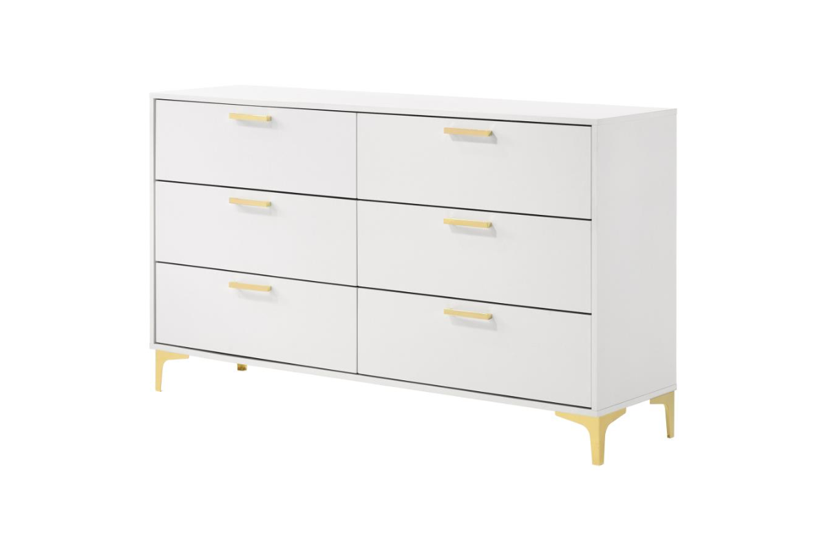 KENDALL 6-DRAWER DRESSER WHITE