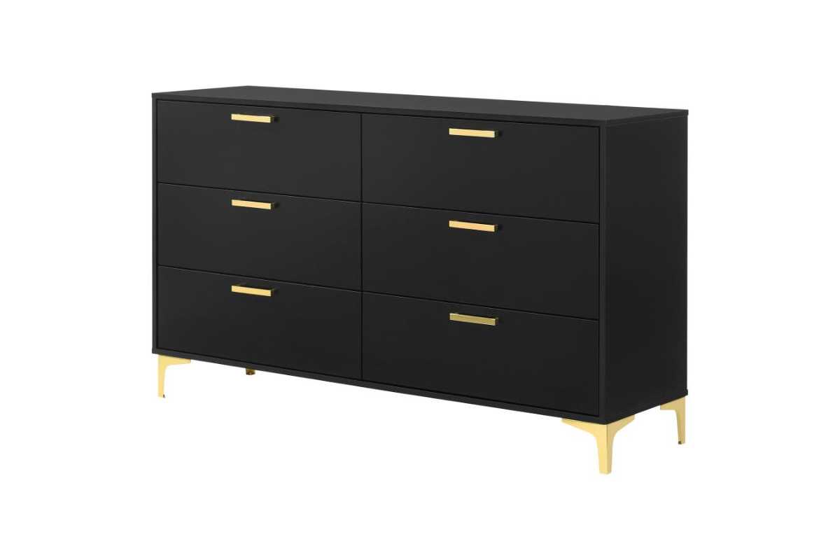 KENDALL 6-DRAWER DRESSER BLACK