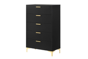 KENDALL 5-DRAWER BEDROOM CHEST BLACK
