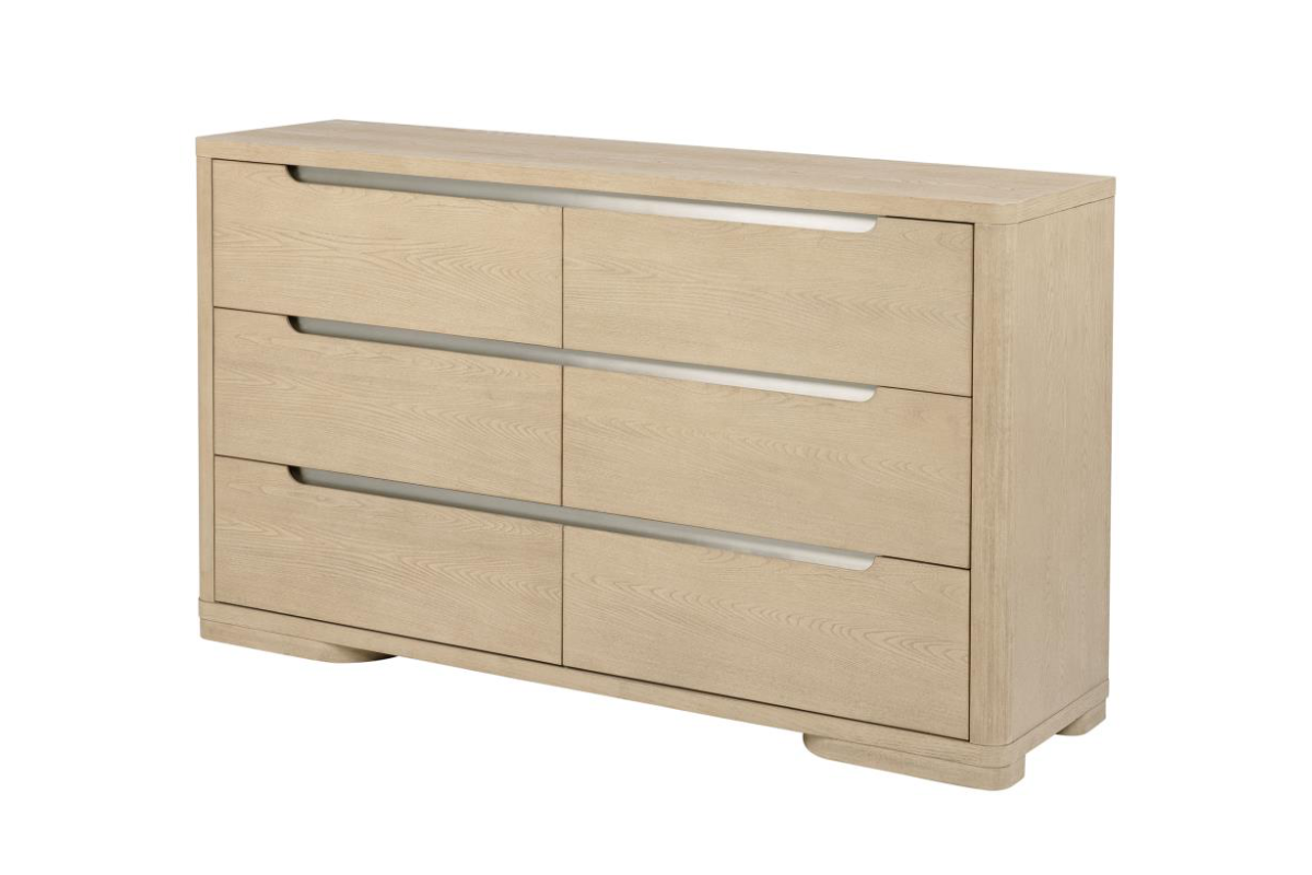 LADERA 6-DRAWER BEDROOM DRESSER LIGHT ELM