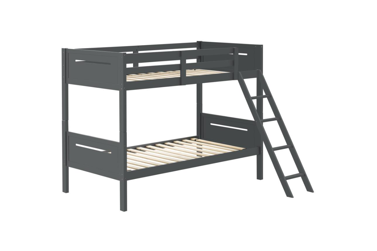 LITTLETON WOOD TWIN OVER TWIN BUNK BED