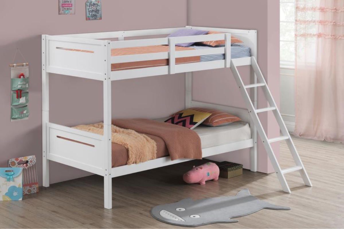 LITTLETON WOOD TWIN OVER TWIN BUNK BED