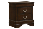 LOUIS PHILIPPE 2-DRAWER NIGHTSTAND CAPPUCCINO