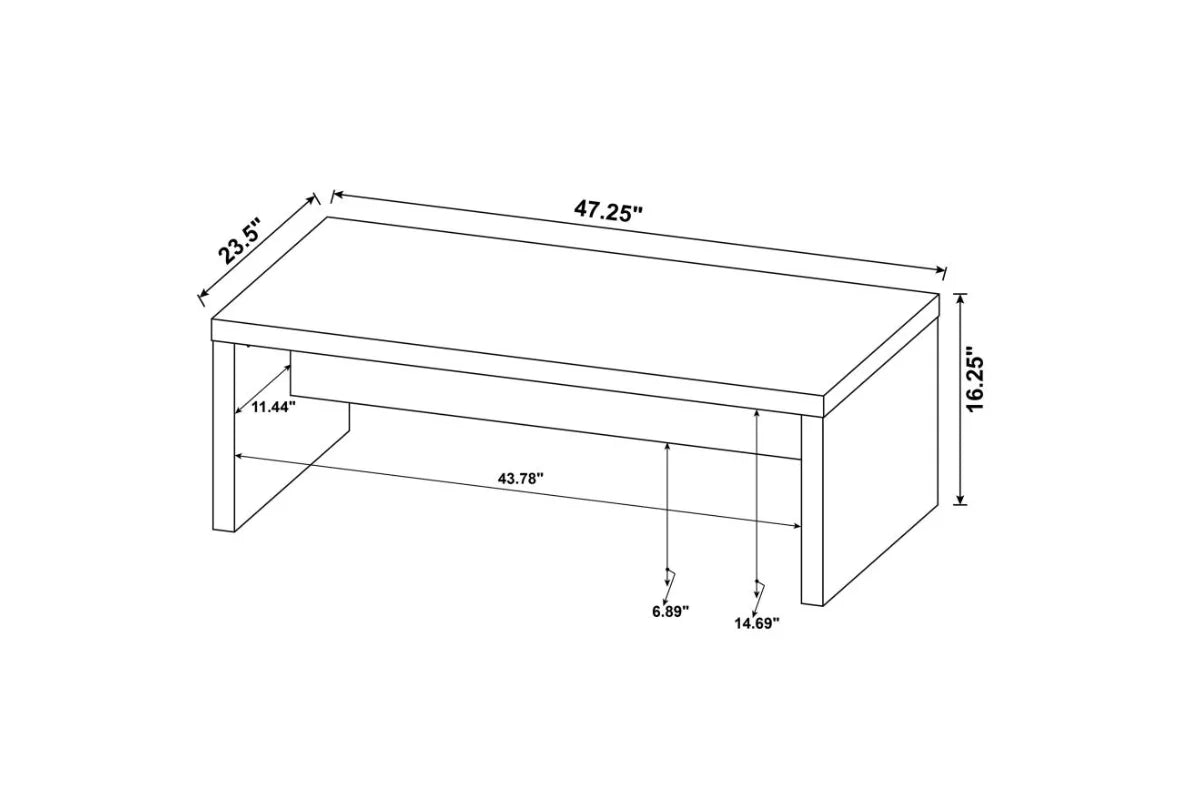LYNETTE RECTANGULAR ENGINEERED WOOD COFFEE TABLE MANGO