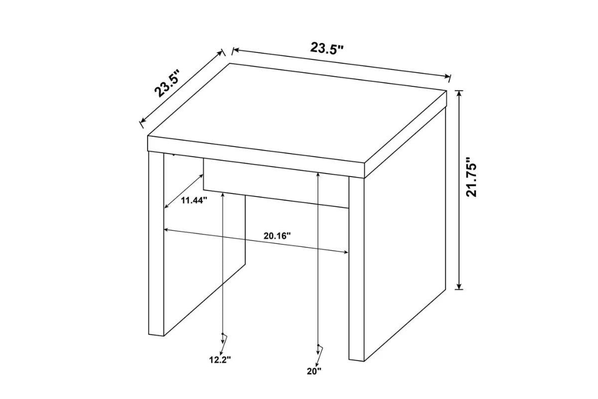 LYNETTE SQUARE ENGINEERED WOOD END TABLE MANGO