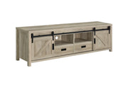 Madra 2-door engineered wood 79-inch tv stand distressed pine