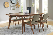 MALONE 5-PIECE RECTANGULAR DINING TABLE SET DARK WALNUT