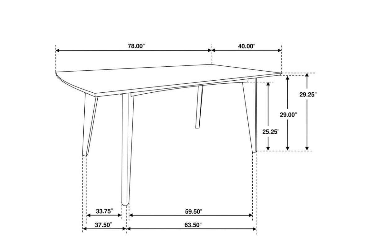 MALONE 5-PIECE RECTANGULAR DINING TABLE SET DARK WALNUT