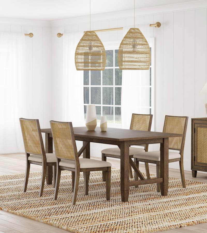 Matisse 5-Piece Rectangular Dining Set Light Brown