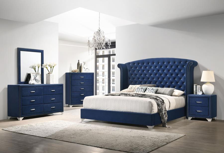 Melody 5-Piece Queen Bedroom Set Pacific Blue