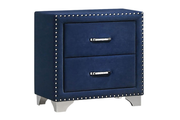 MELODY UPHOLSTERED 2-DRAWER NIGHTSTAND PACIFIC BLUE