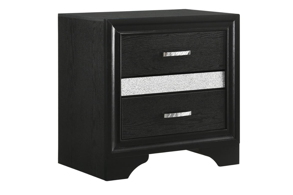 MIRANDA 3-DRAWER NIGHTSTAND BLACK