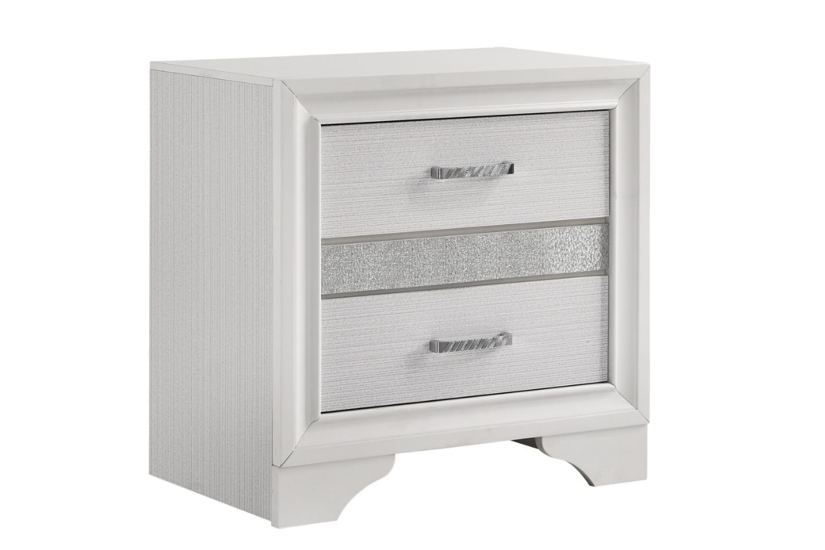 MIRANDA 3-DRAWER NIGHTSTAND WHITE