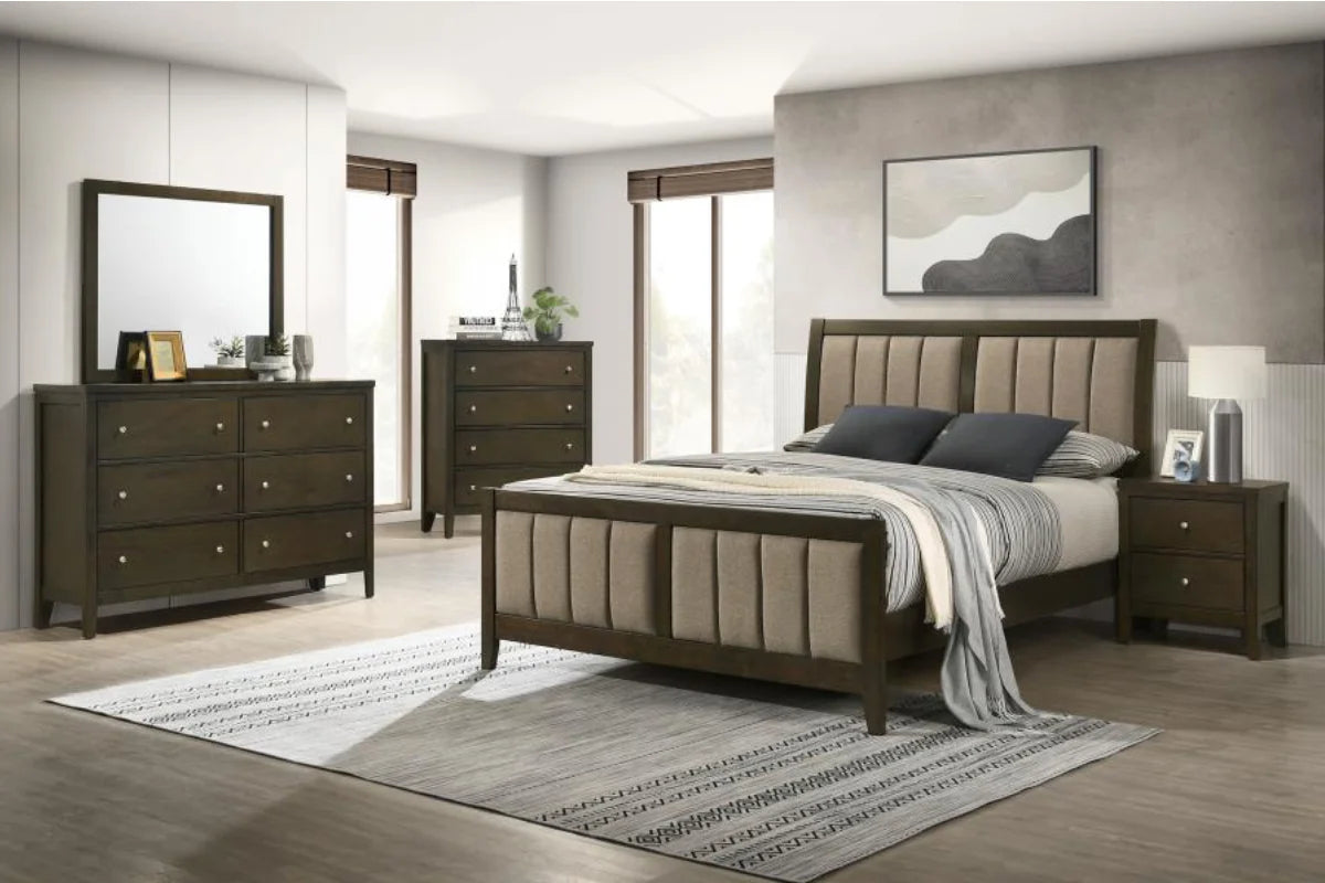 WILKES  BEDROOM SET DARK COCOA