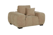 OCTAVIA UPHOLSTERED TRACK ARM ACCENT CHAIR CAMEL
