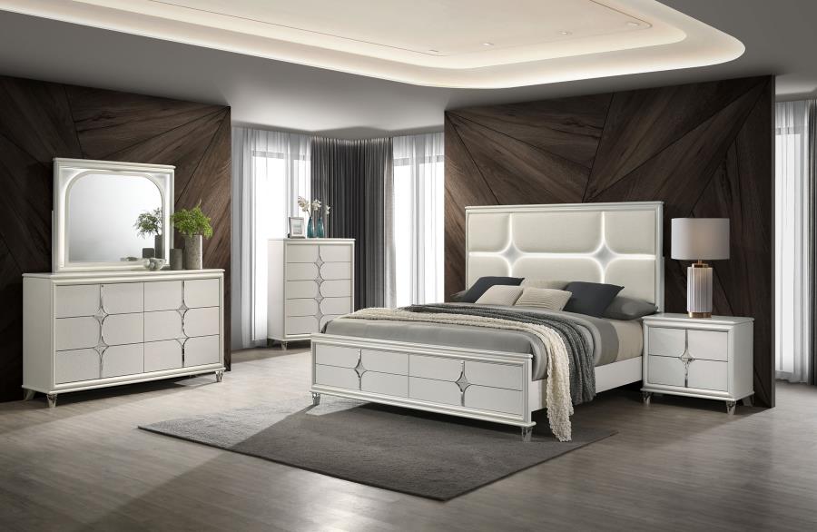 Olivia 5-Piece Bedroom Set Pearl White