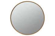 O'MALLEY 40 X 40 INCH ROUND FRAMED WALL MIRROR BRASS