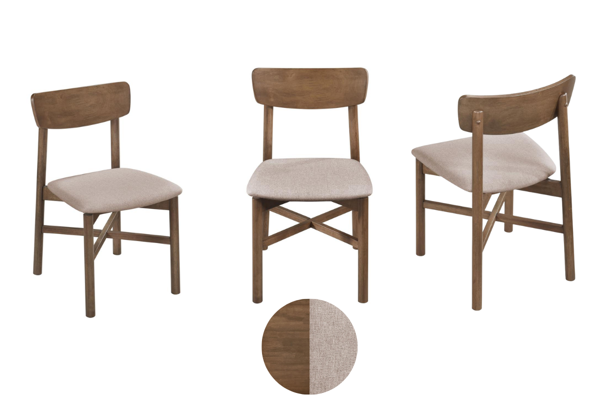 PARKRIDGE  7-PIECE 59-INCH WOOD DINING SET NATURAL WALNUT