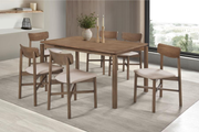 PARKRIDGE  7-PIECE 59-INCH WOOD DINING SET NATURAL WALNUT
