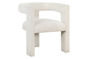PETRA BOUCLE UPHOLSTERED ACCENT SIDE CHAIR WHITE