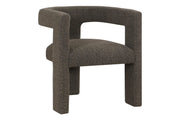 PETRA BOUCLE UPHOLSTERED ACCENT SIDE CHAIR CHOCOLATE BROWN