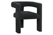 PETRA BOUCLE UPHOLSTERED ACCENT SIDE CHAIR BLACK