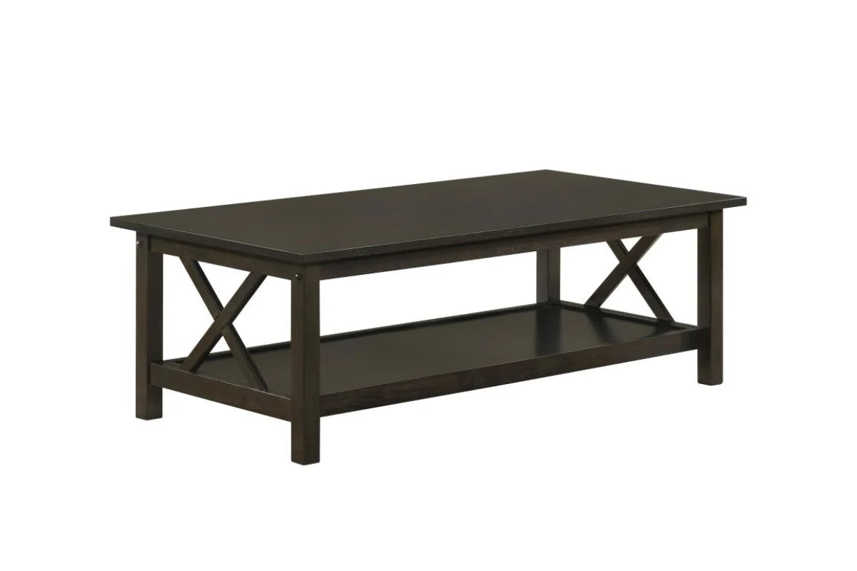 RACHELLE 3-PIECE RECTANGULAR COFFEE TABLE SET DEEP MERLOT
