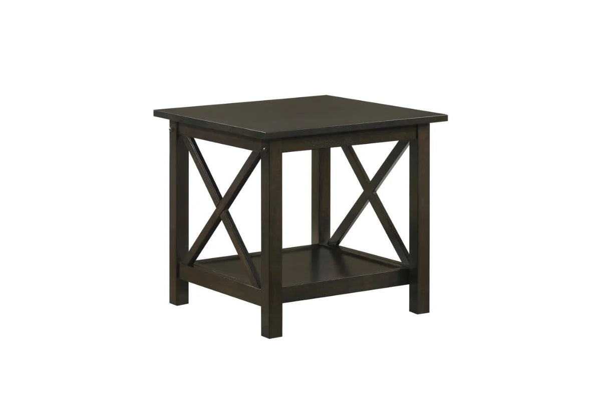 RACHELLE 3-PIECE RECTANGULAR COFFEE TABLE SET DEEP MERLOT