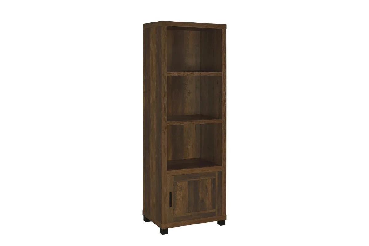 Sachin 3-shelf engineered wood media tower dark pine