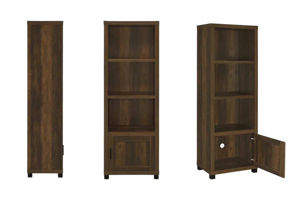 Sachin 3-piece 79-inch tv entertainment center dark pine