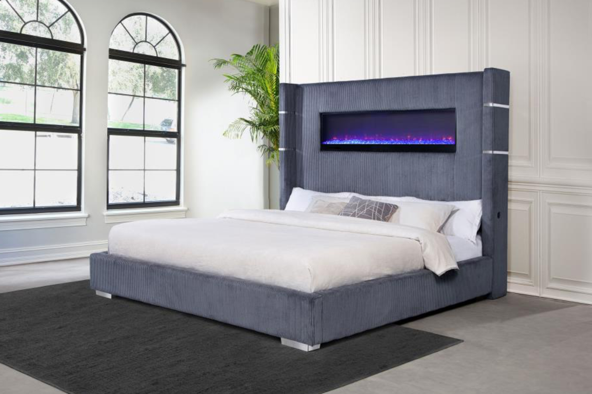 TISDALL UPHOLSTERED  FLAME VISUALIZER BED