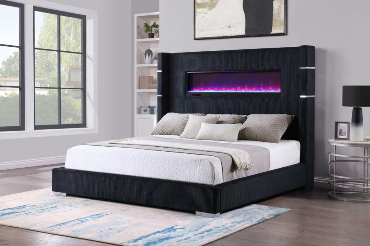 TISDALL UPHOLSTERED  FLAME VISUALIZER BED