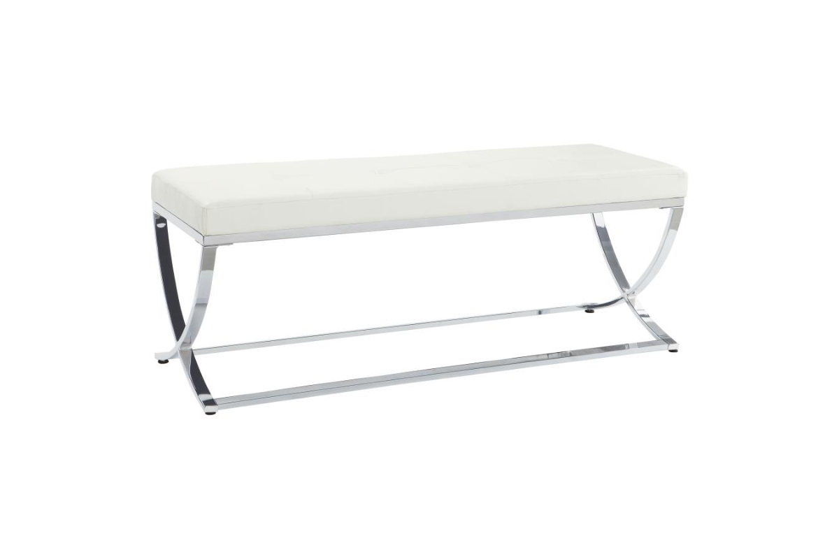 WALTON LEATHERETTE UPHOLSTERED TUFTED ACCENT BENCH