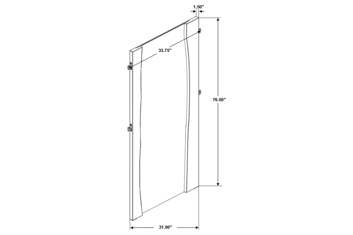 WINSLOW 31 X 76 INCH STANDING FLOOR MIRROR SMOKEY WALNUT