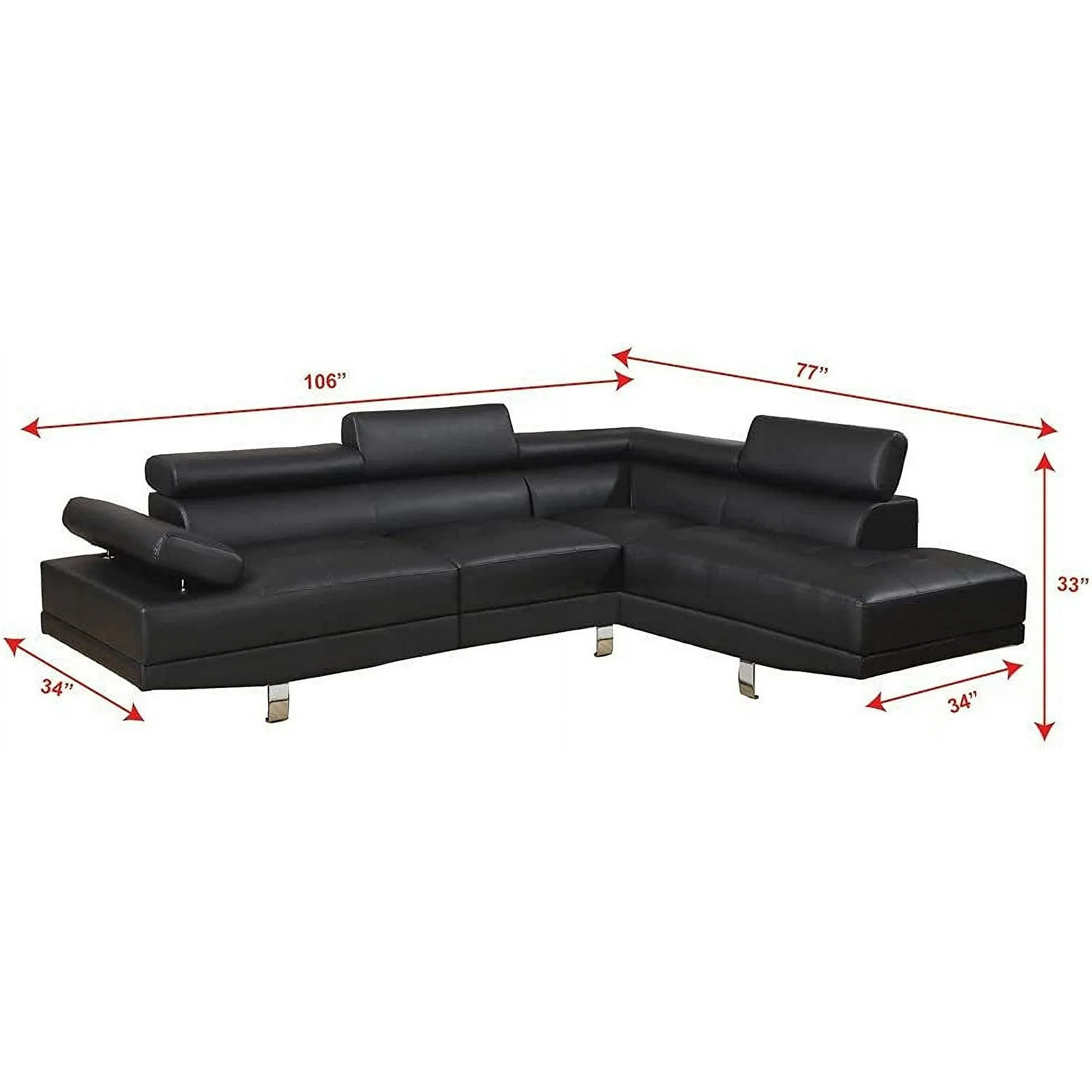 Coco Sectional Sofa - Gray