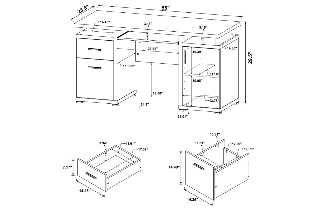 TRACY 55-INCH 2-DRAWER