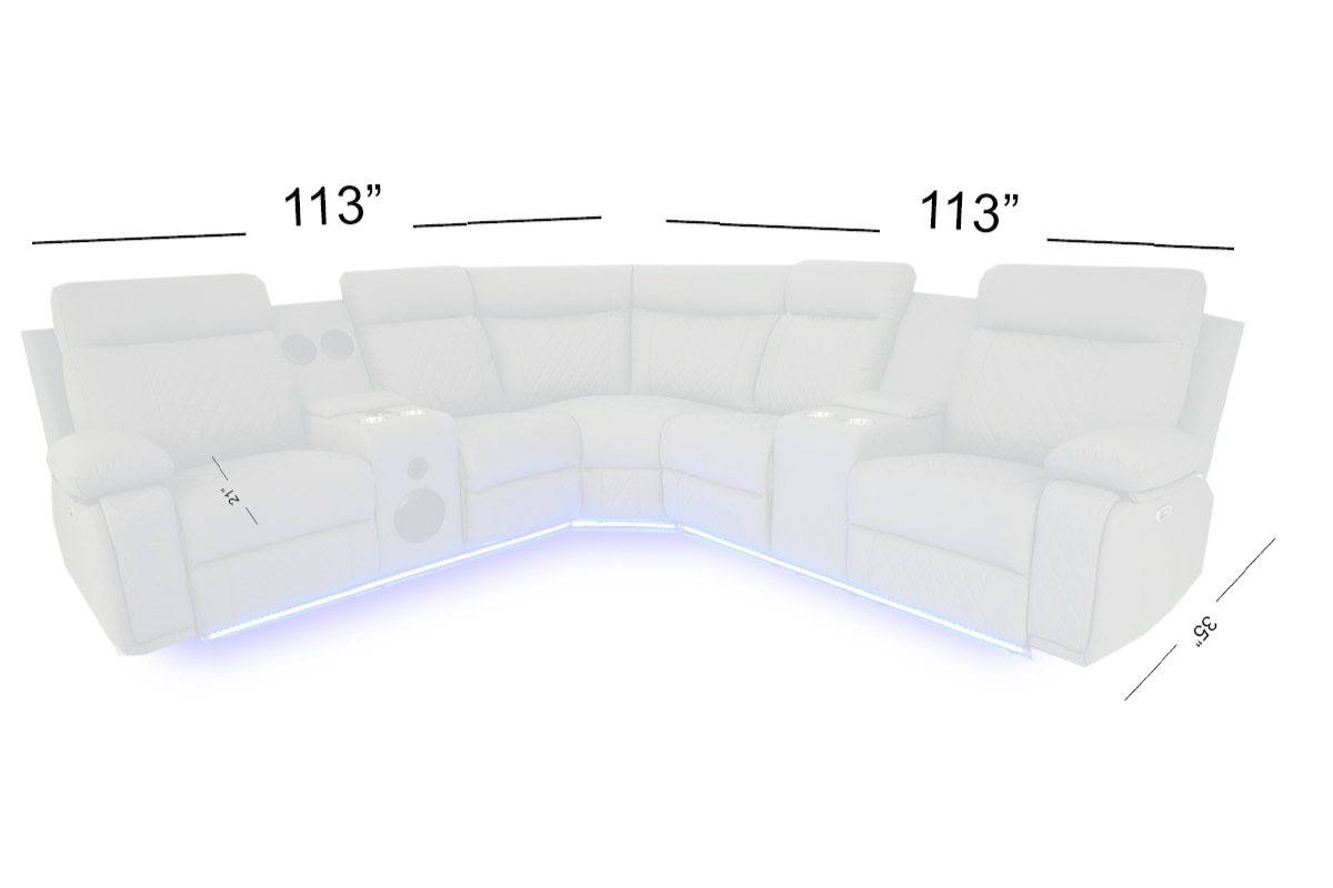 Spartacus Power Recliner Sectional