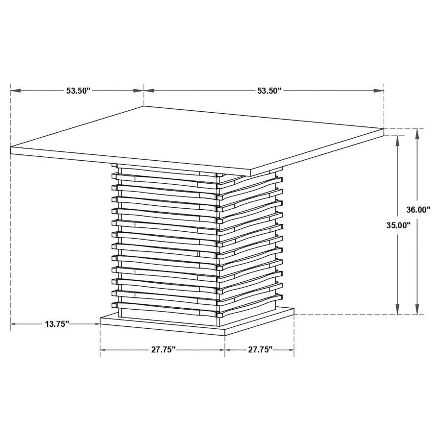 STANTON SQUARE 54-INCH COUNTER HEIGHT DINING TABLE BLACK