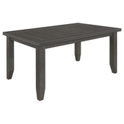 DALILA RECTANGULAR 66-INCH WOOD DINING TABLE DARK GREY