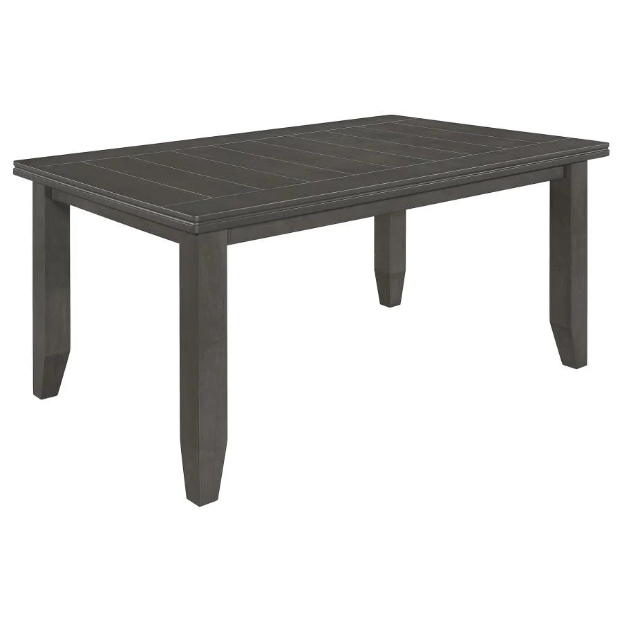DALILA RECTANGULAR 66-INCH WOOD DINING TABLE DARK GREY
