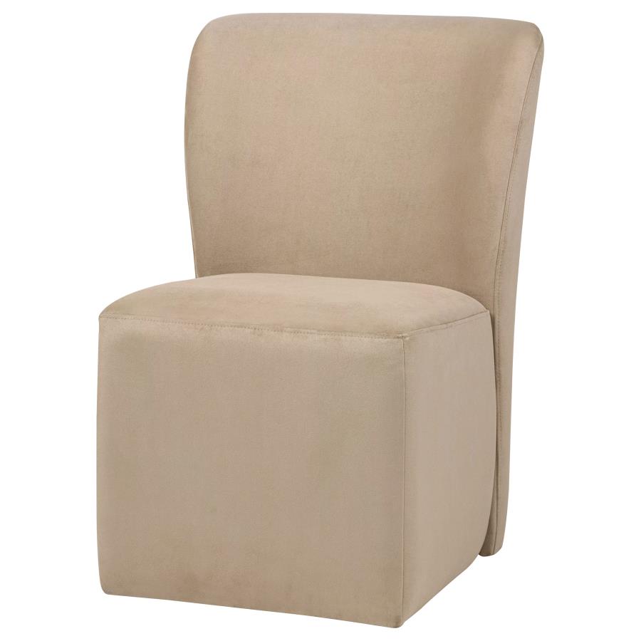 Jaelynn Upholstered Parsons Dining Side Chair Tan (Set of 2)